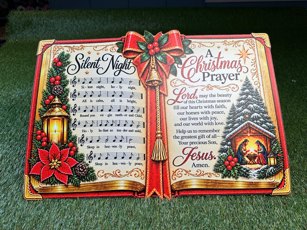 Red Silent Night Music Book 12 x 16.5"