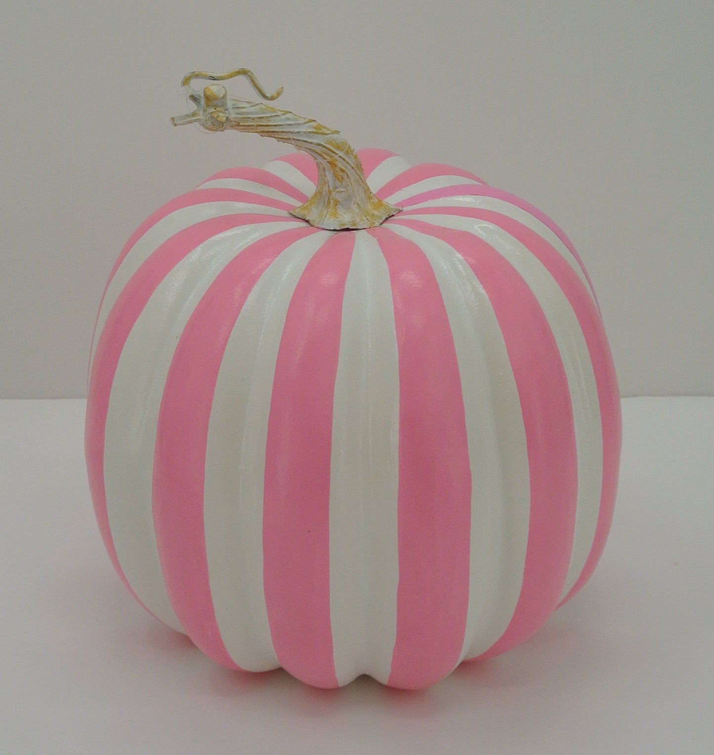 Striped Foam Pumpkin Pink & White
