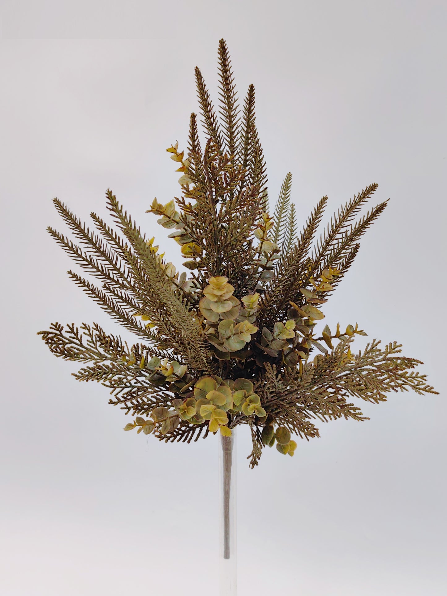 22 IN MIXED LEAF & BERRY BUSH GREEN YELLOW