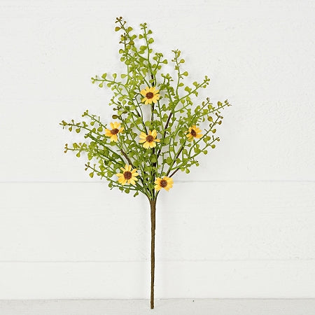 19in Bush-Angel Vines with Yellow Daisy - Burlap and Bling Decor