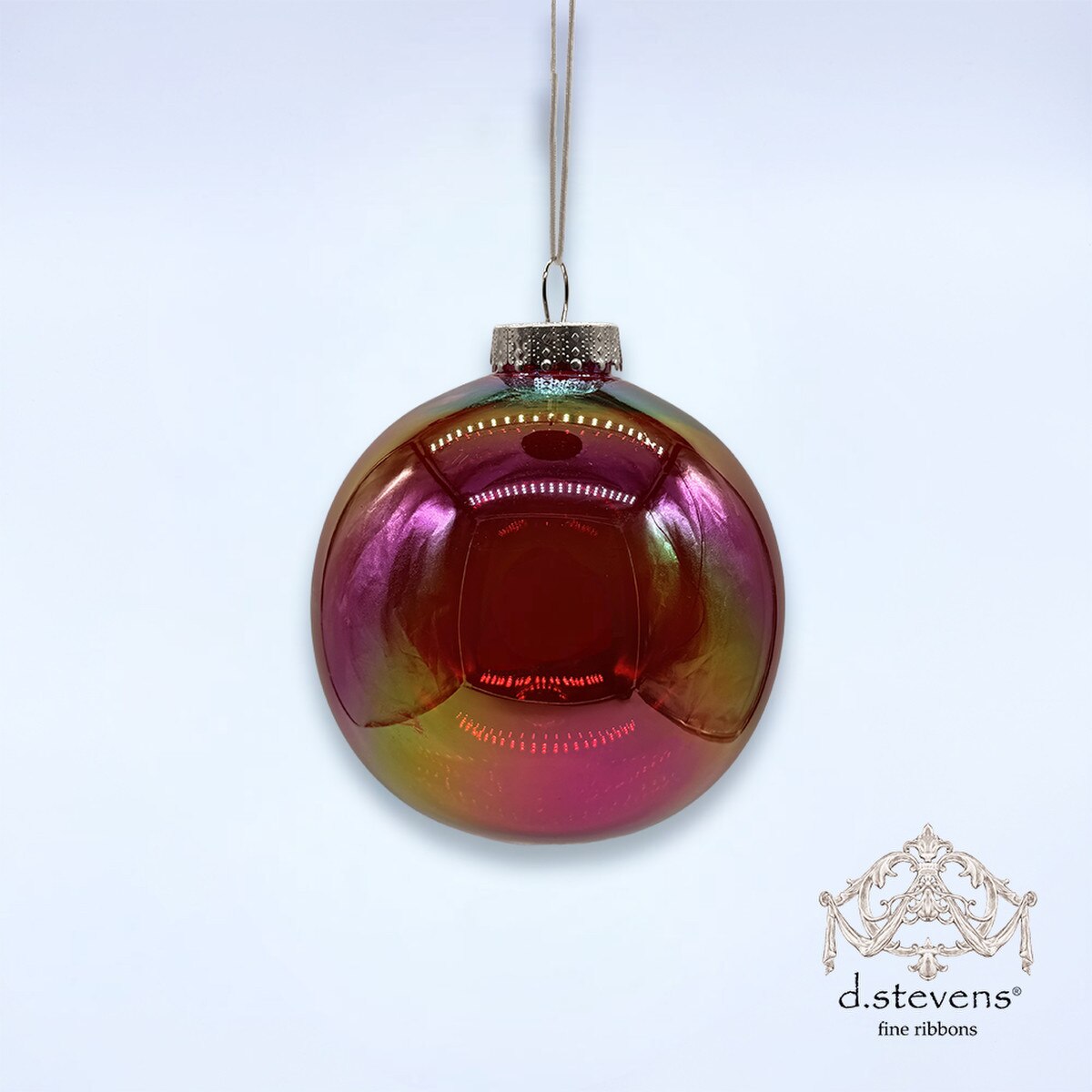 150mm shatterproof ball ornament, red iridescent