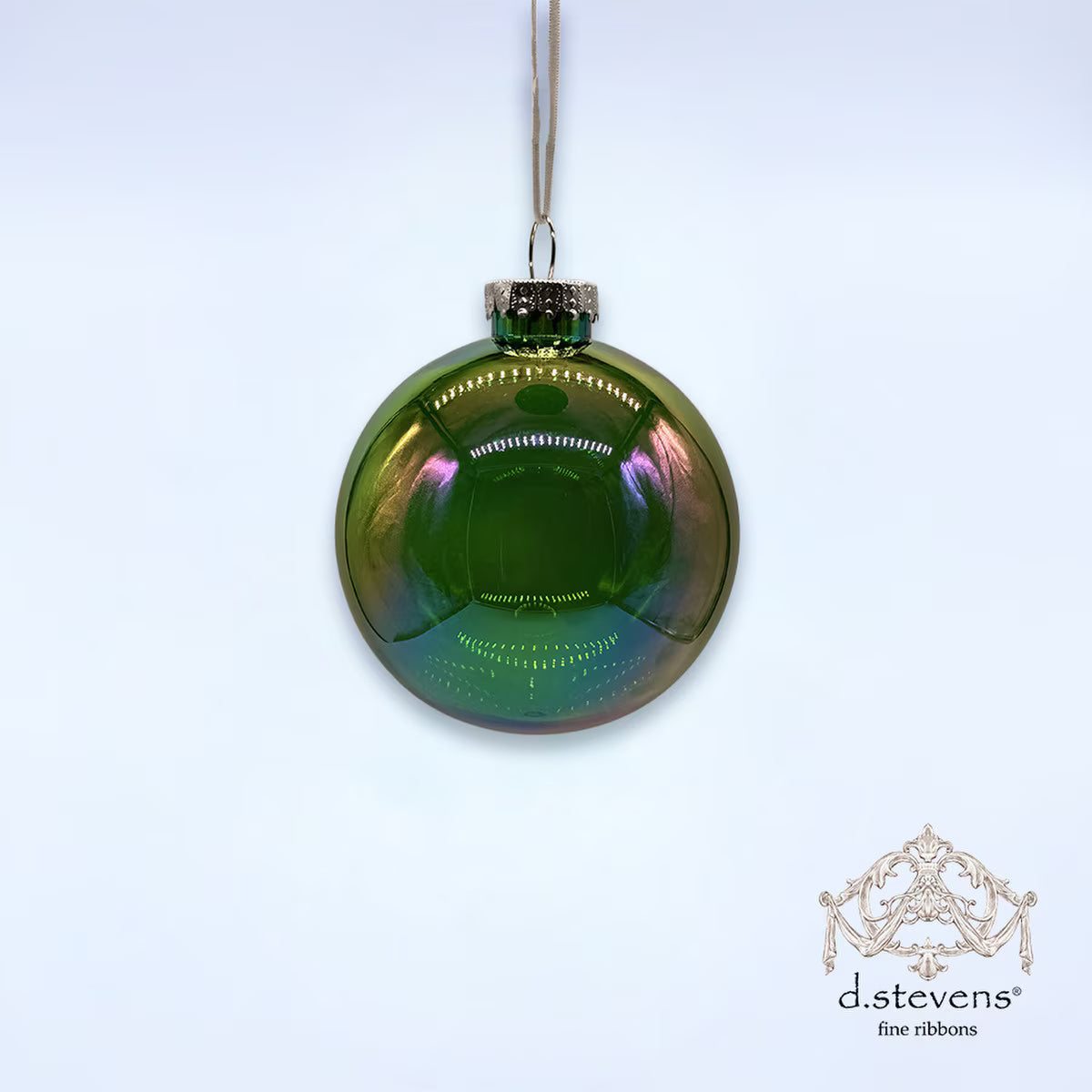 120mm shatterproof ball ornament, green iridescent