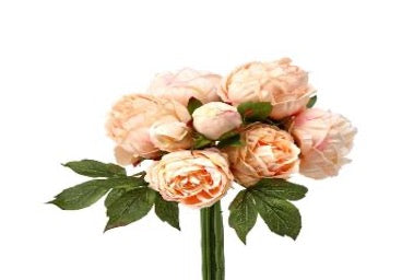 PEONY & BUDS BUNDLE 13" CORAL - Burlap and Bling Decor