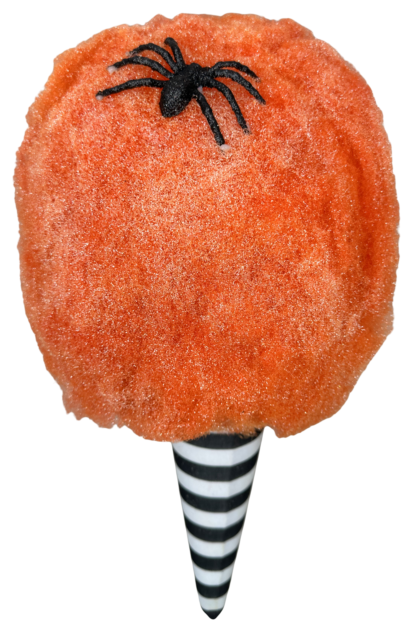 Orange Glitter CottonCandy 14" High x 8" Diameter