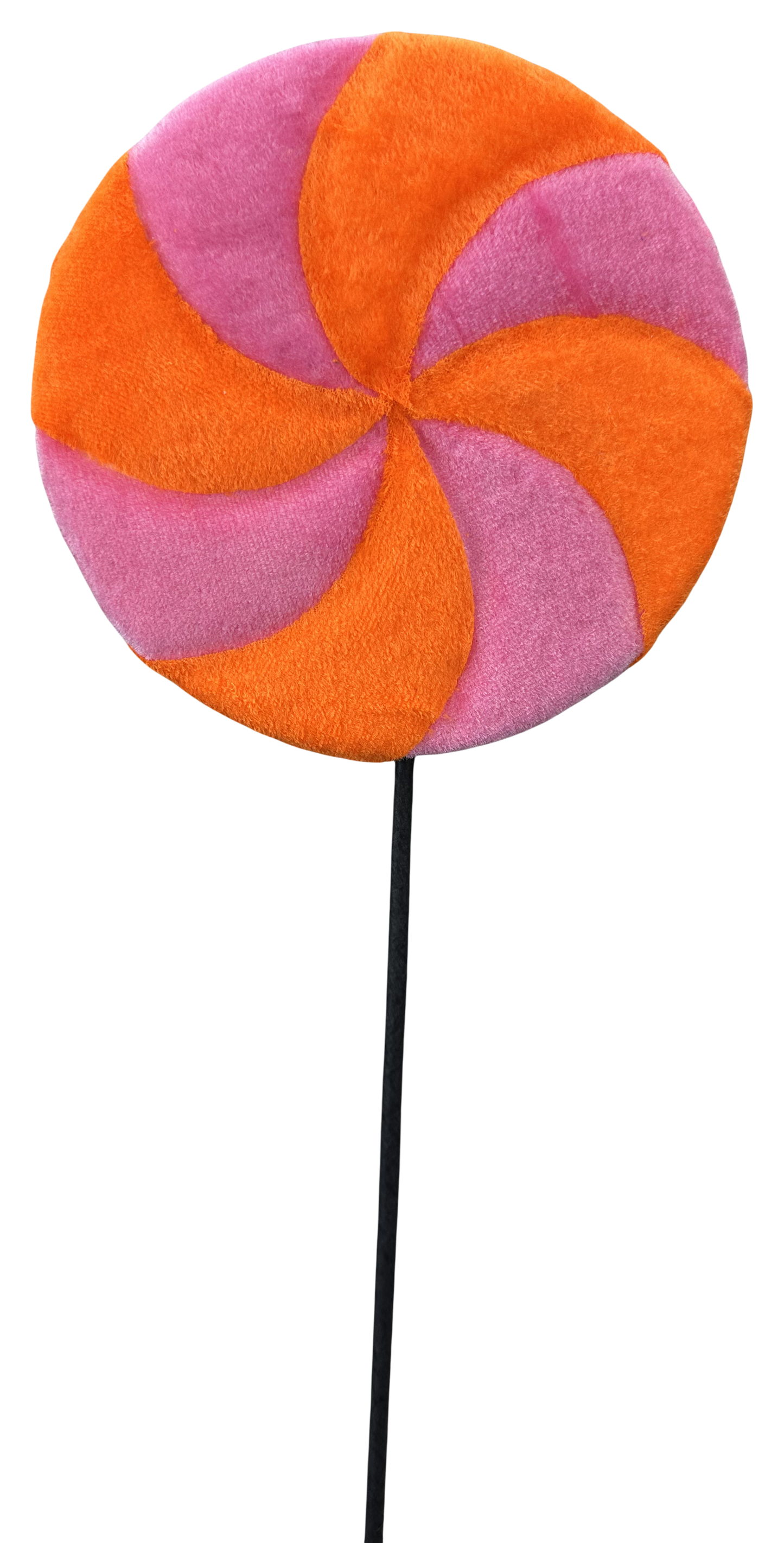 Orange/ Hot Pink Lollipop Spray 6" Diameter