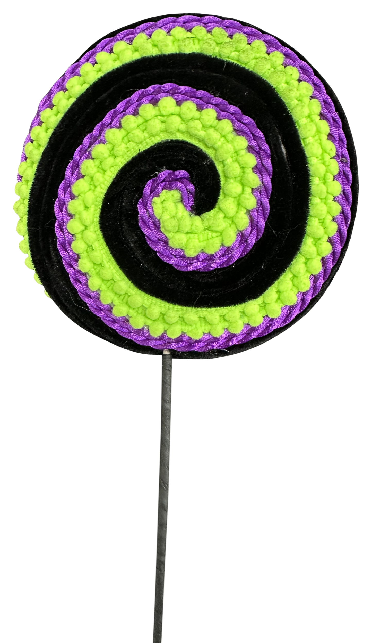 Lollipop Spray 7" Diameter Green/Purple/Black