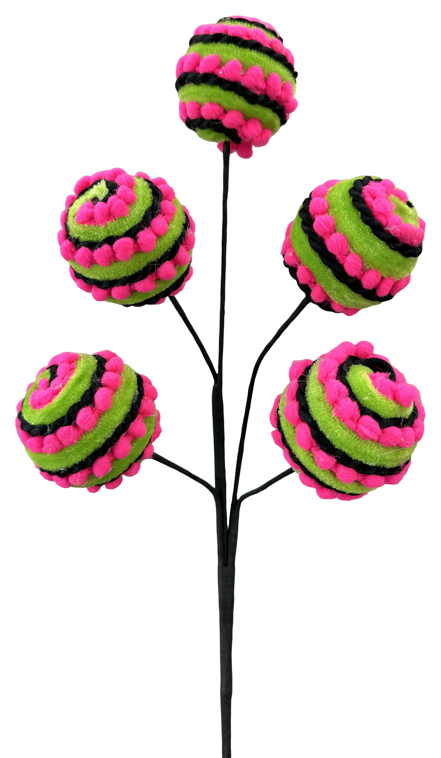 Stripe Ball Pick Hot Pink/Green/Black