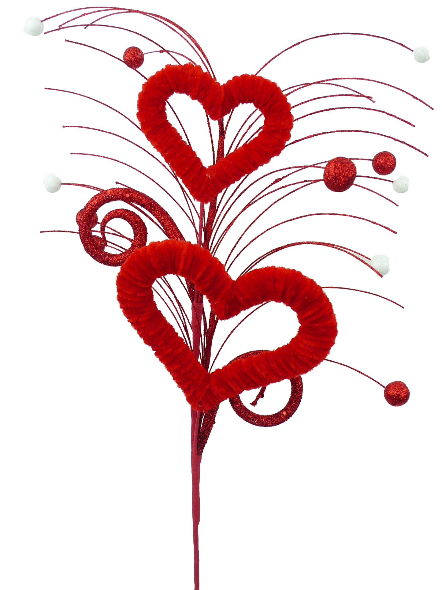 Open Heart Curl Spray H27 - Burlap and Bling Decor