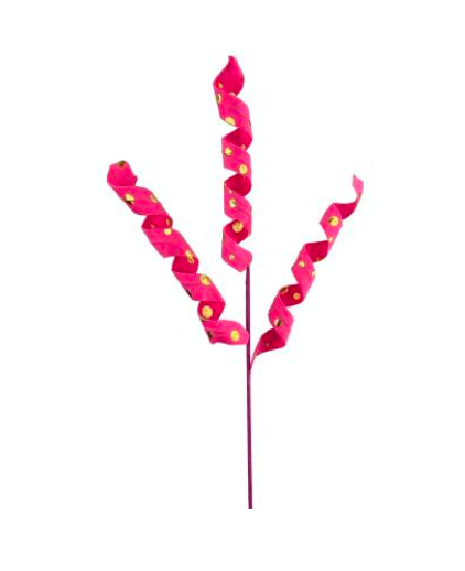 Polkadot Curly Spray H24 Pink/Gold - Burlap and Bling Decor