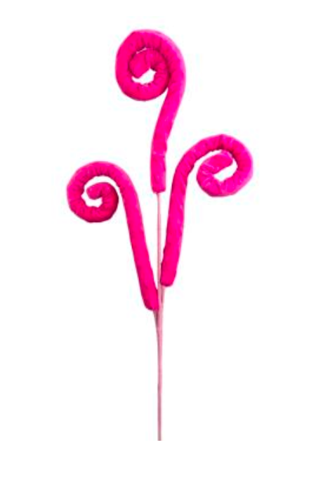Curly Spray H28 hot pink - Burlap and Bling Decor