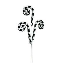Checker Curly Spray H28 black/white - Burlap and Bling Decor