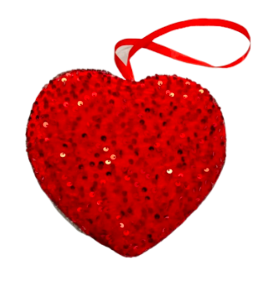 Solid Heart Red H8xW8 - Burlap and Bling Decor