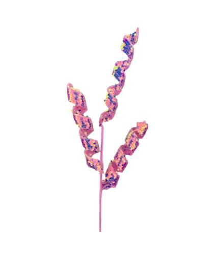 Bling Sequin Frizzy Curly Spray H24 pink - Burlap and Bling Decor