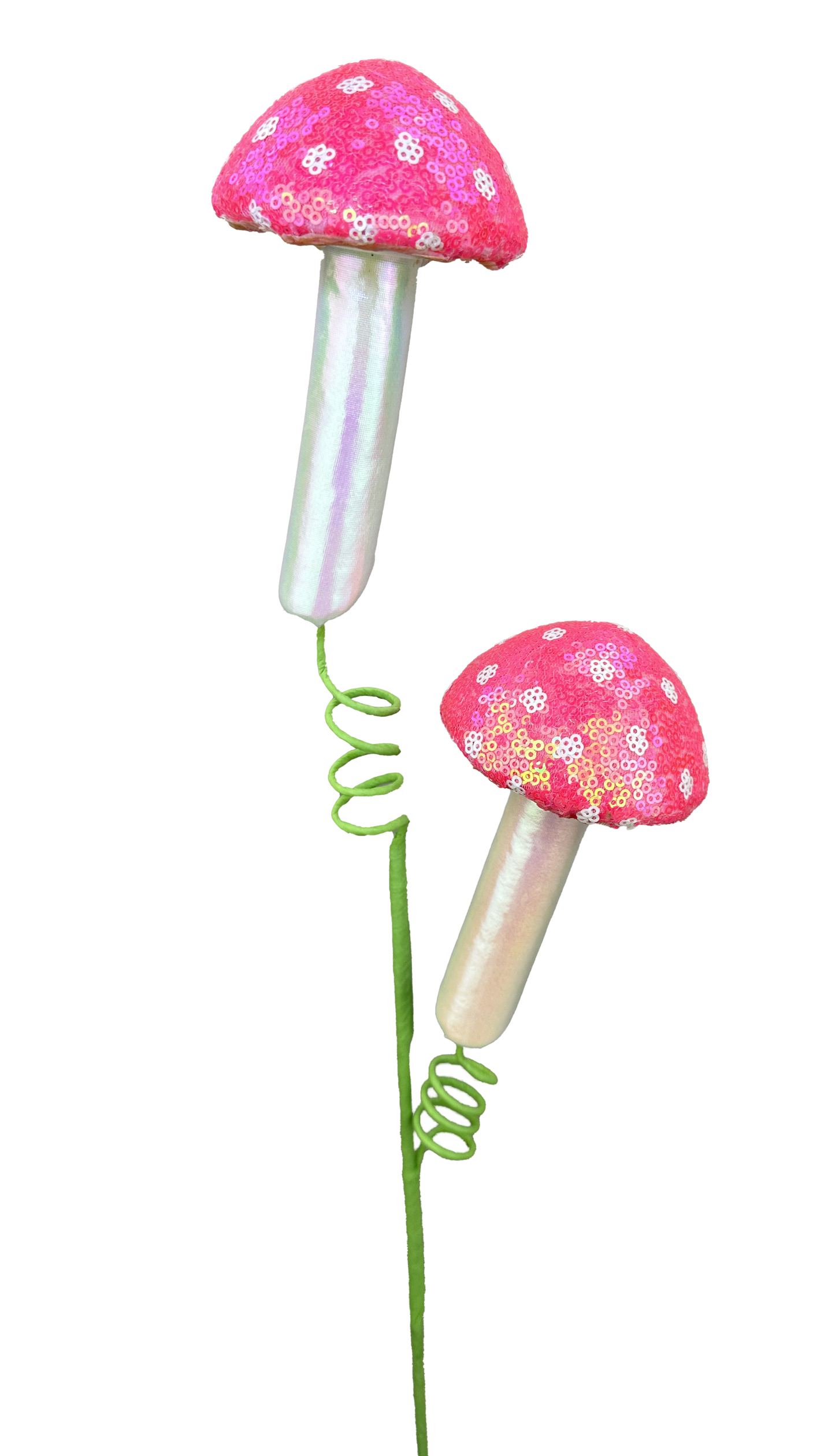 Sequin Polkadot Mushroom Spray H22 - Burlap and Bling Decor