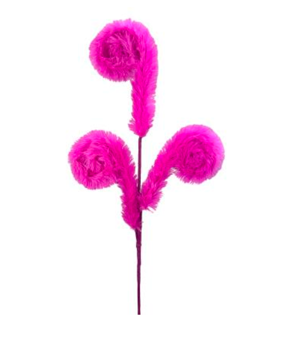 Furry Spiral Spray Hot pink - Burlap and Bling Decor