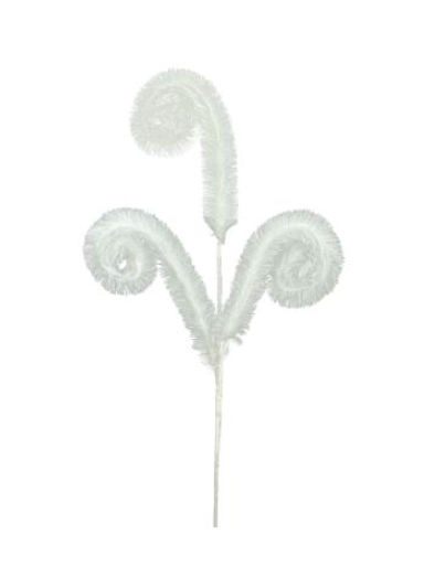 Furry Spiral Spray H28 white - Burlap and Bling Decor