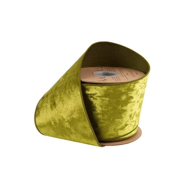 4"x 10 yrds Heritage Velvet Ribbon Willow Wired Ribbon