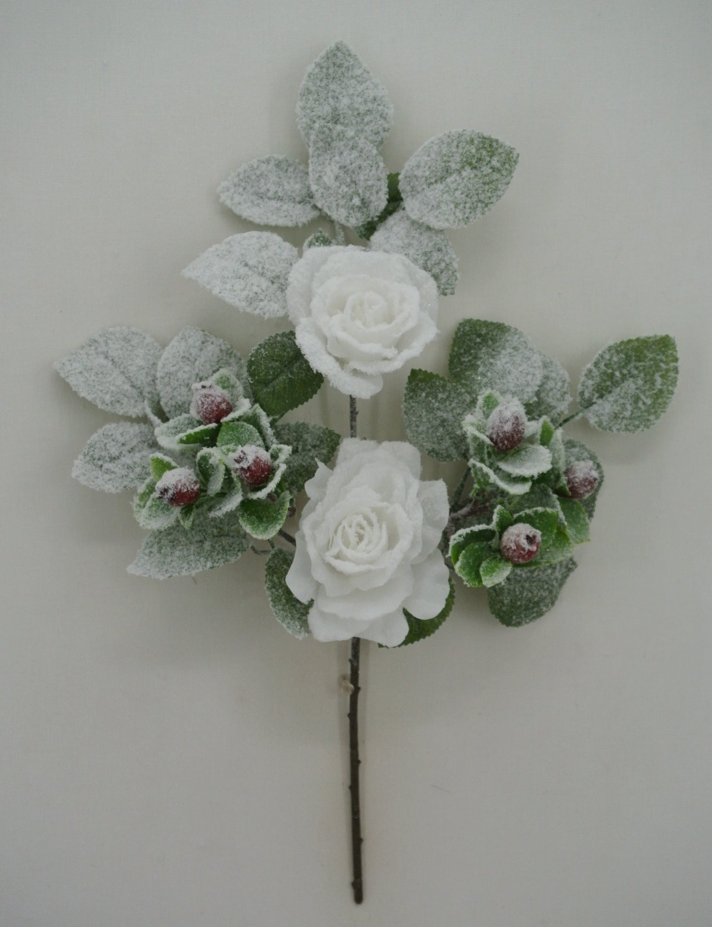18 IN ROSE BERRY SPRAY White - Burlap and Bling Decor