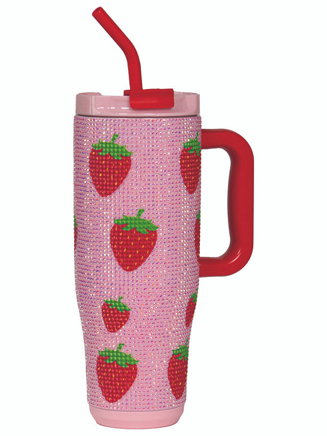 Strawberry Rhinestone Tumble 40oz