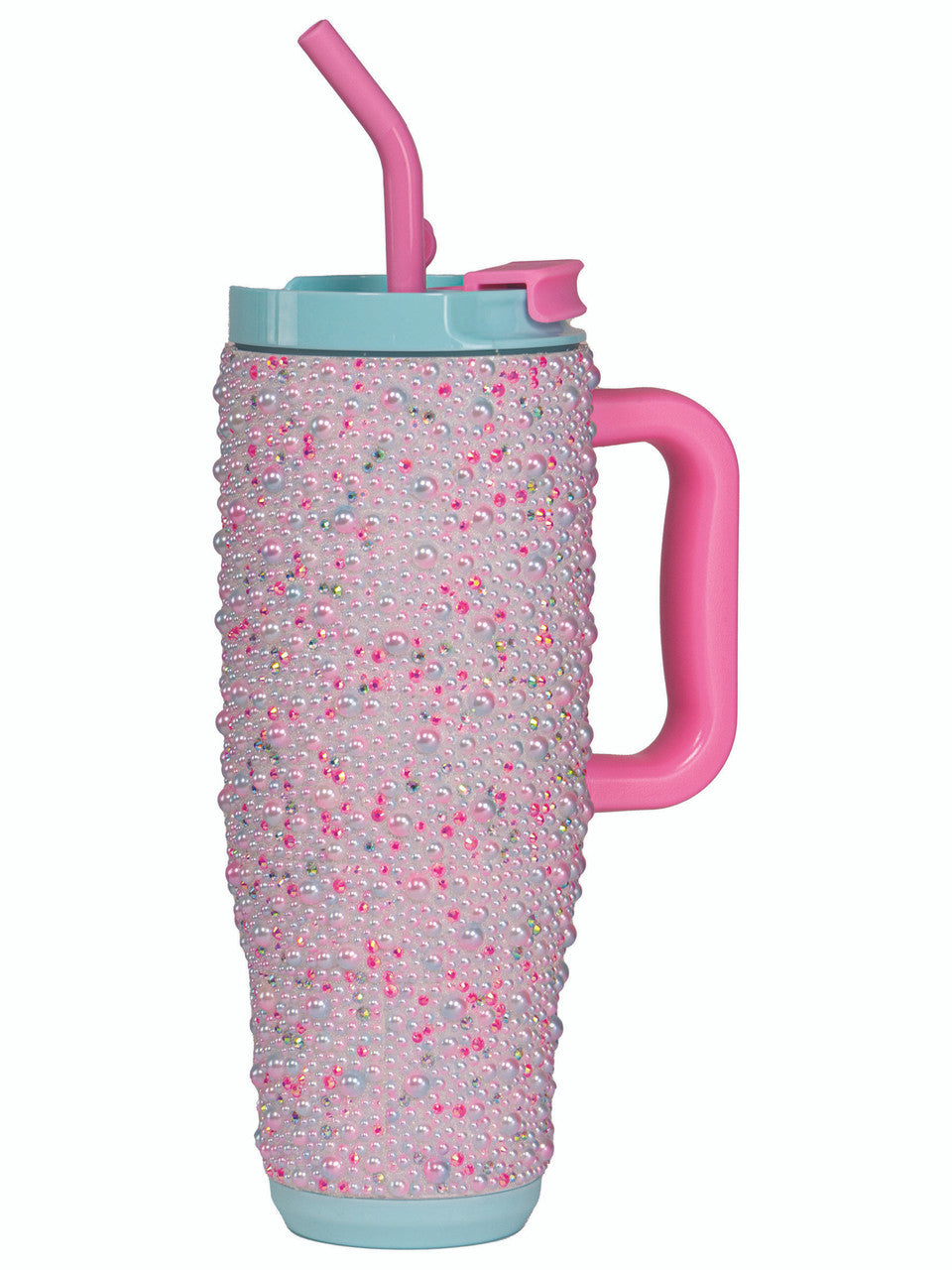 Pink Blue Rhinestone Tumble 40oz