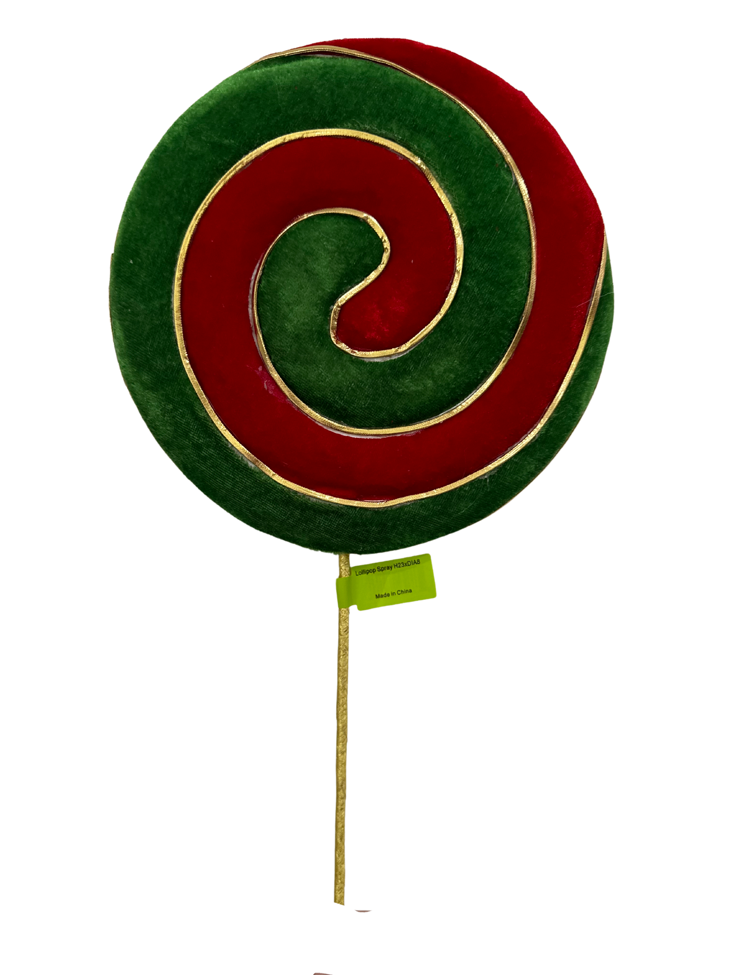 Lollipop Spray H23xDIA8 Red/Green/Gold - Burlap and Bling Decor