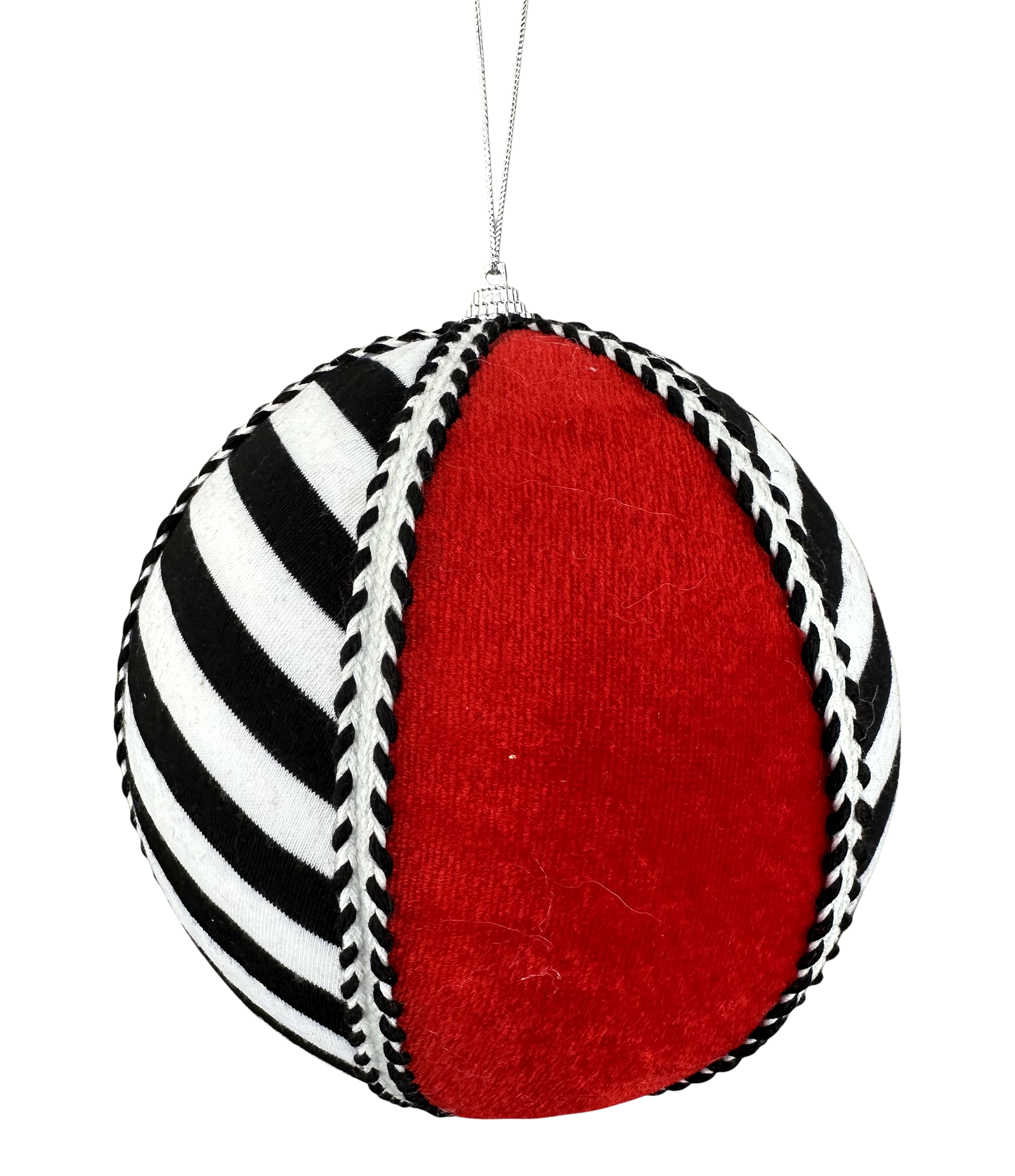 6" Stripe Ball Red/Black/White