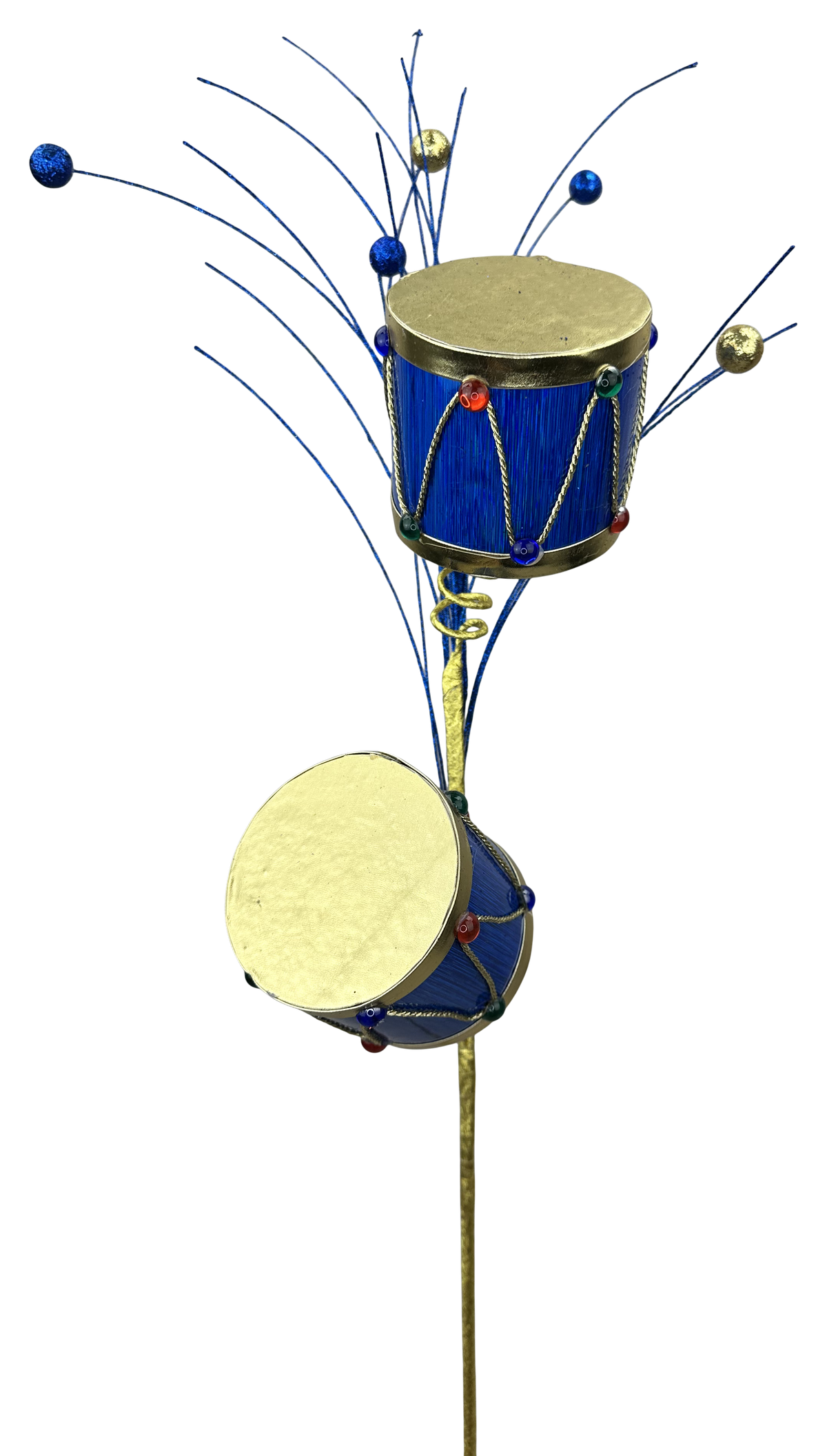 Nutcracker Drum Spray Blue/Gold