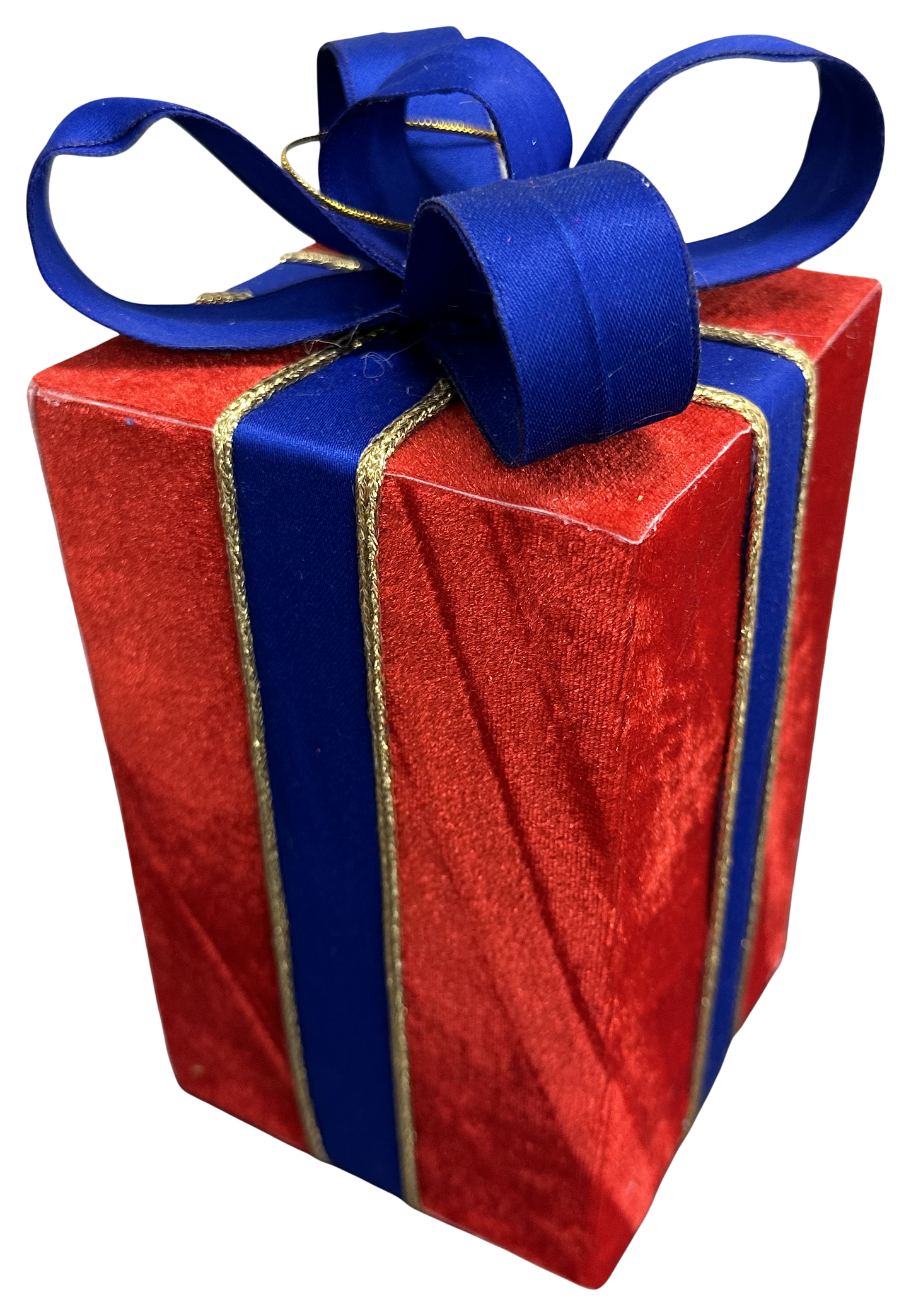 Red/Blue Velvet Gift Box Lg H9xW4.5xD4.5