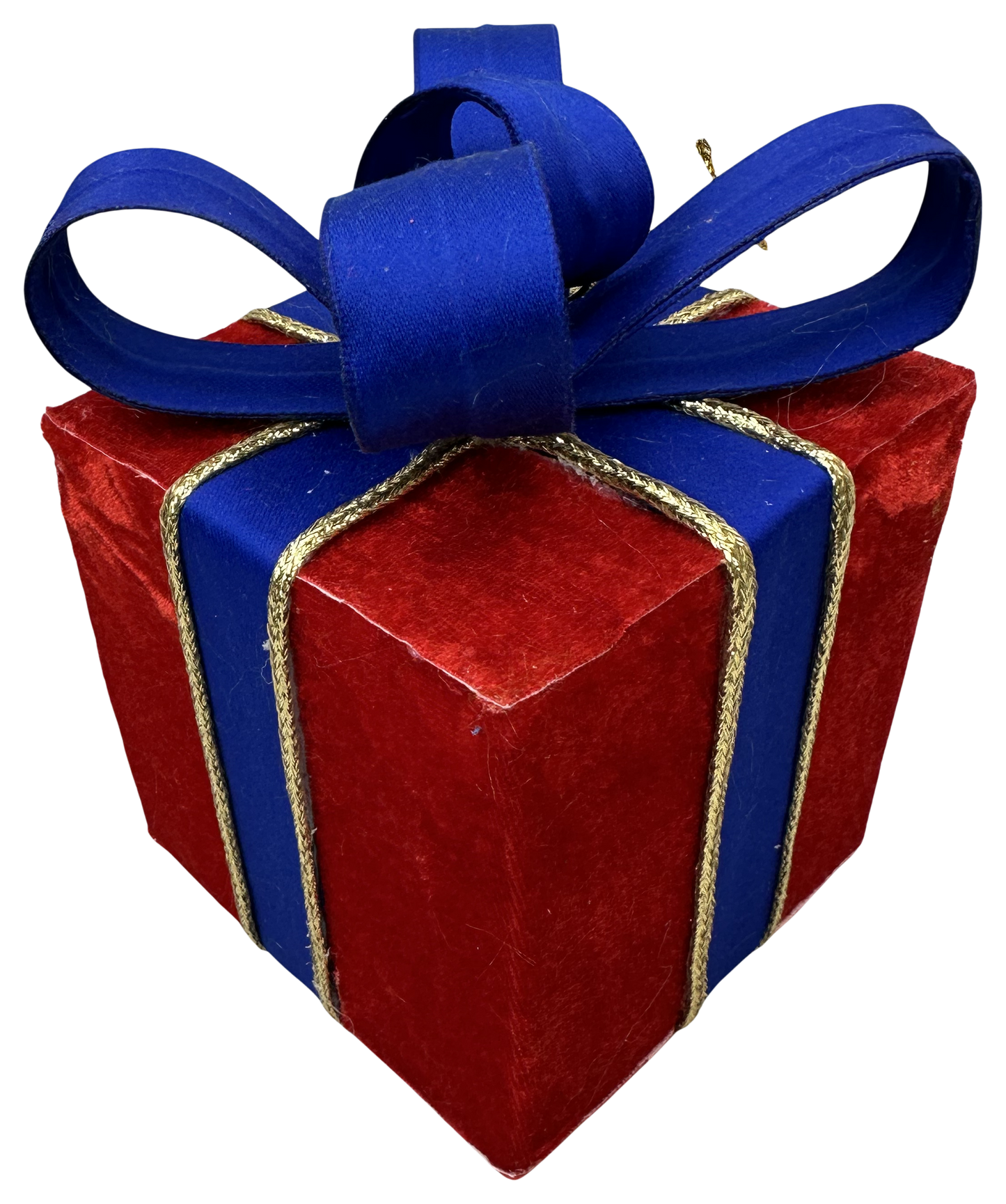 Red/Blue Velvet Gift Box Sm H6xW4.5xD4.5