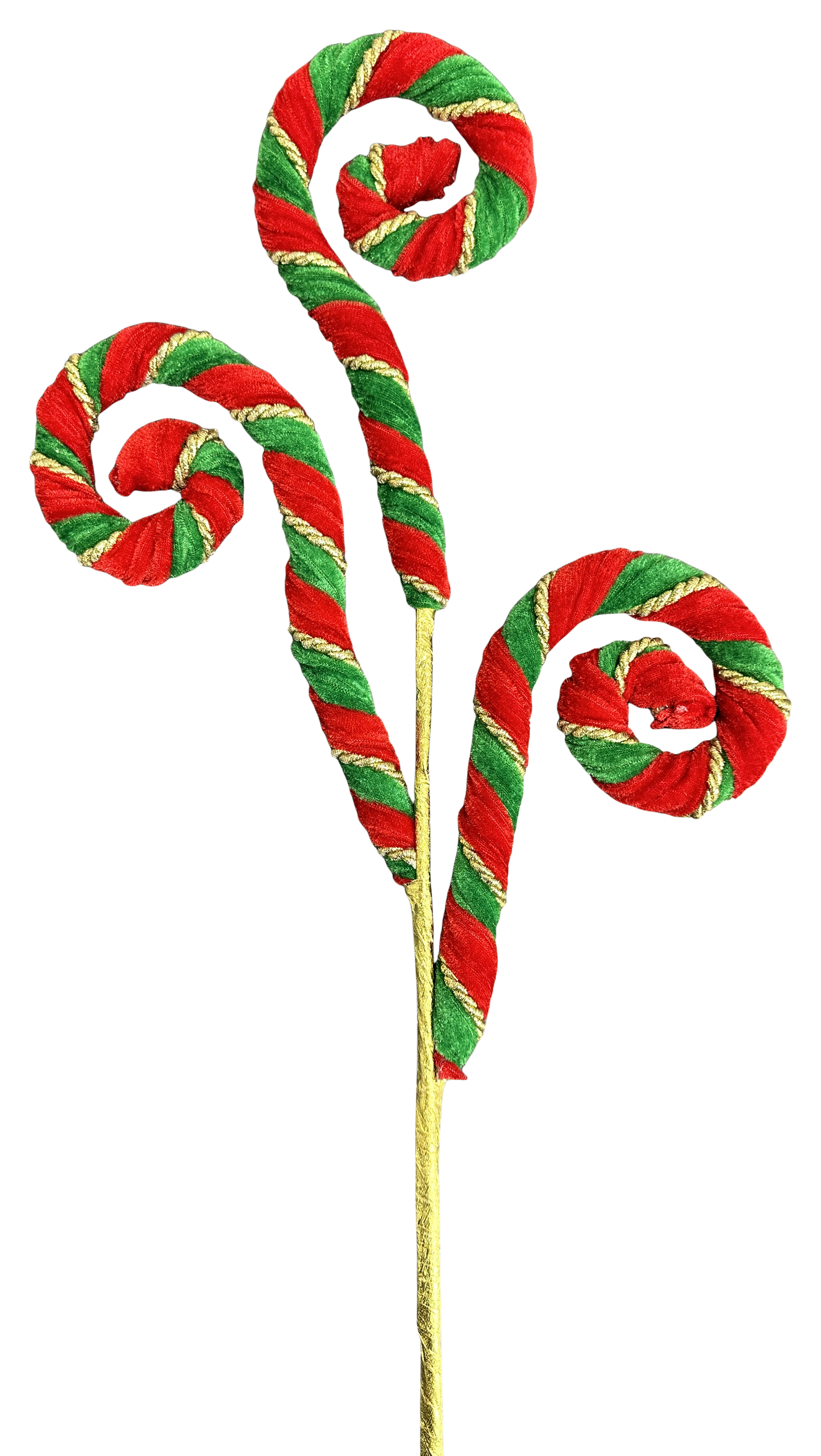 Stripe Red/Green Spiral Curly Spray