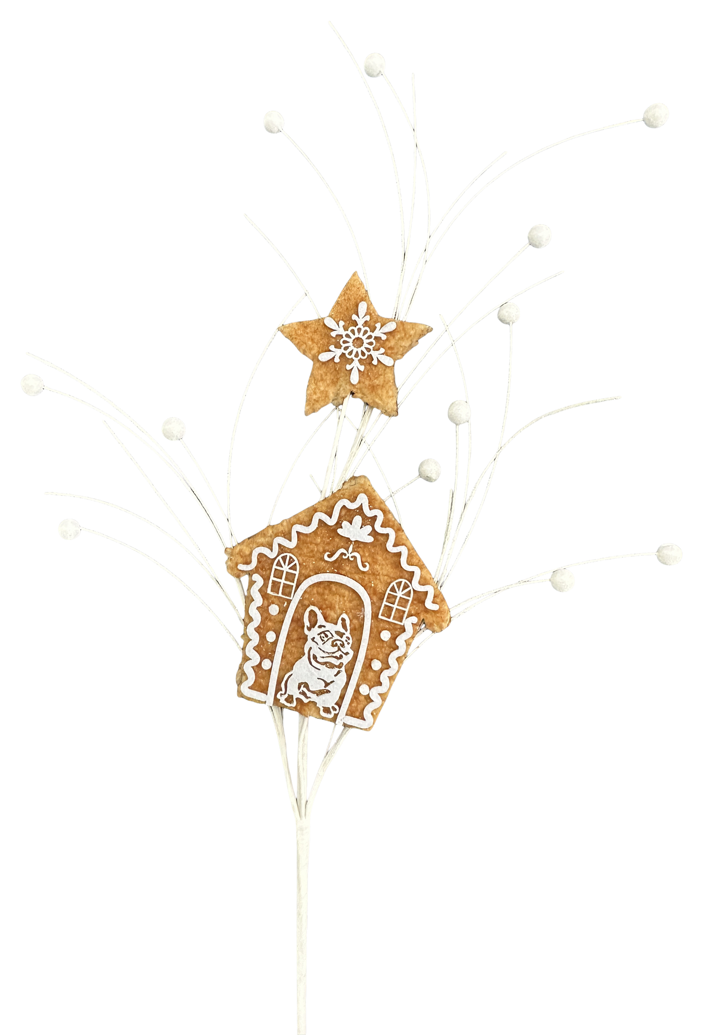 Gingerbread Dog House Star Spray