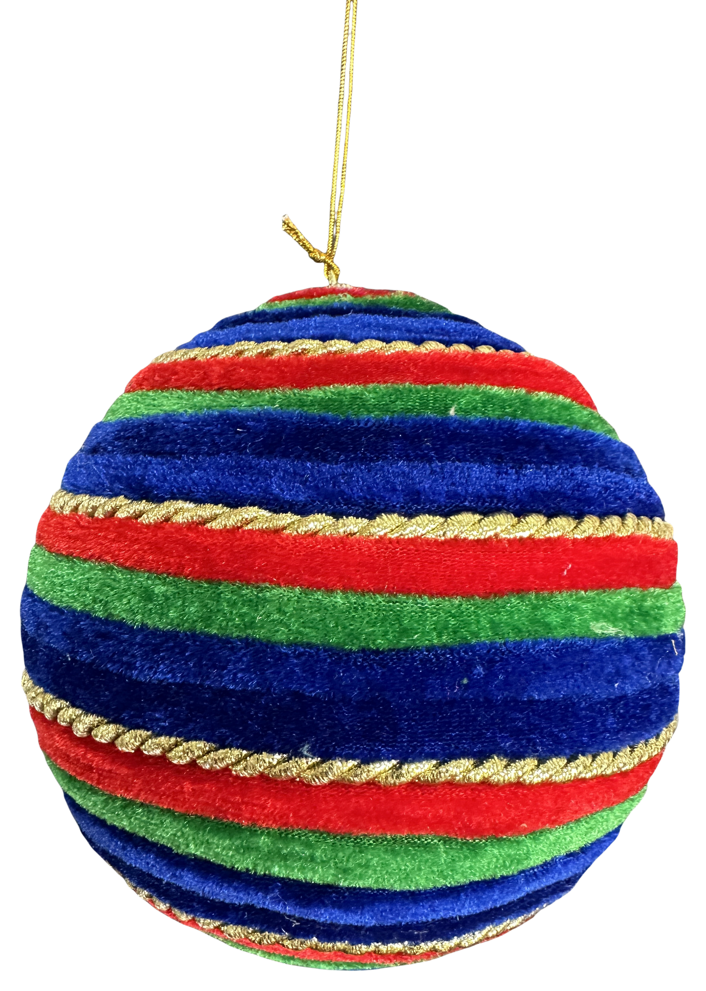 6" Stripe Ball Red,Green,Blue,Gold