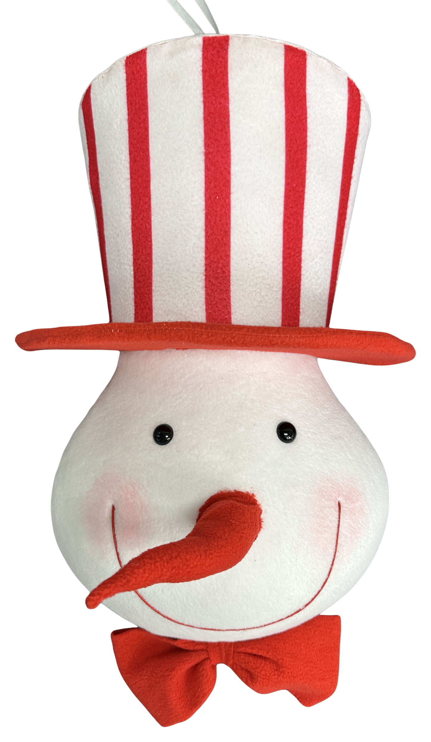 Snowman Head Red/White 18x11
