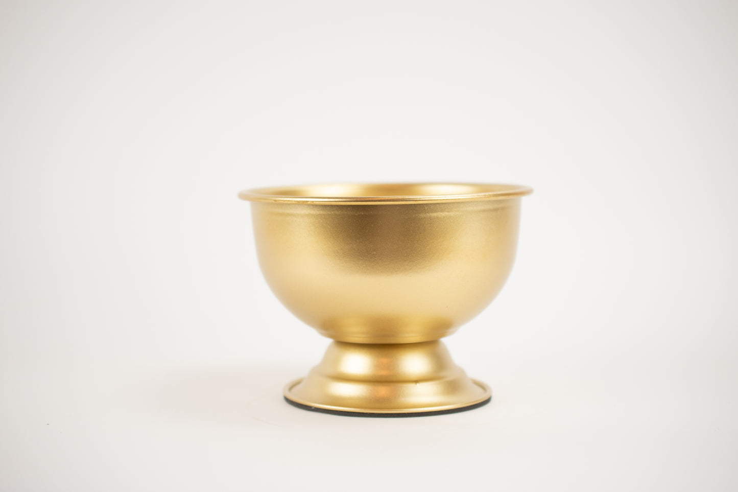 METAL URN ROUND ALL GOLD - Burlap and Bling Decor