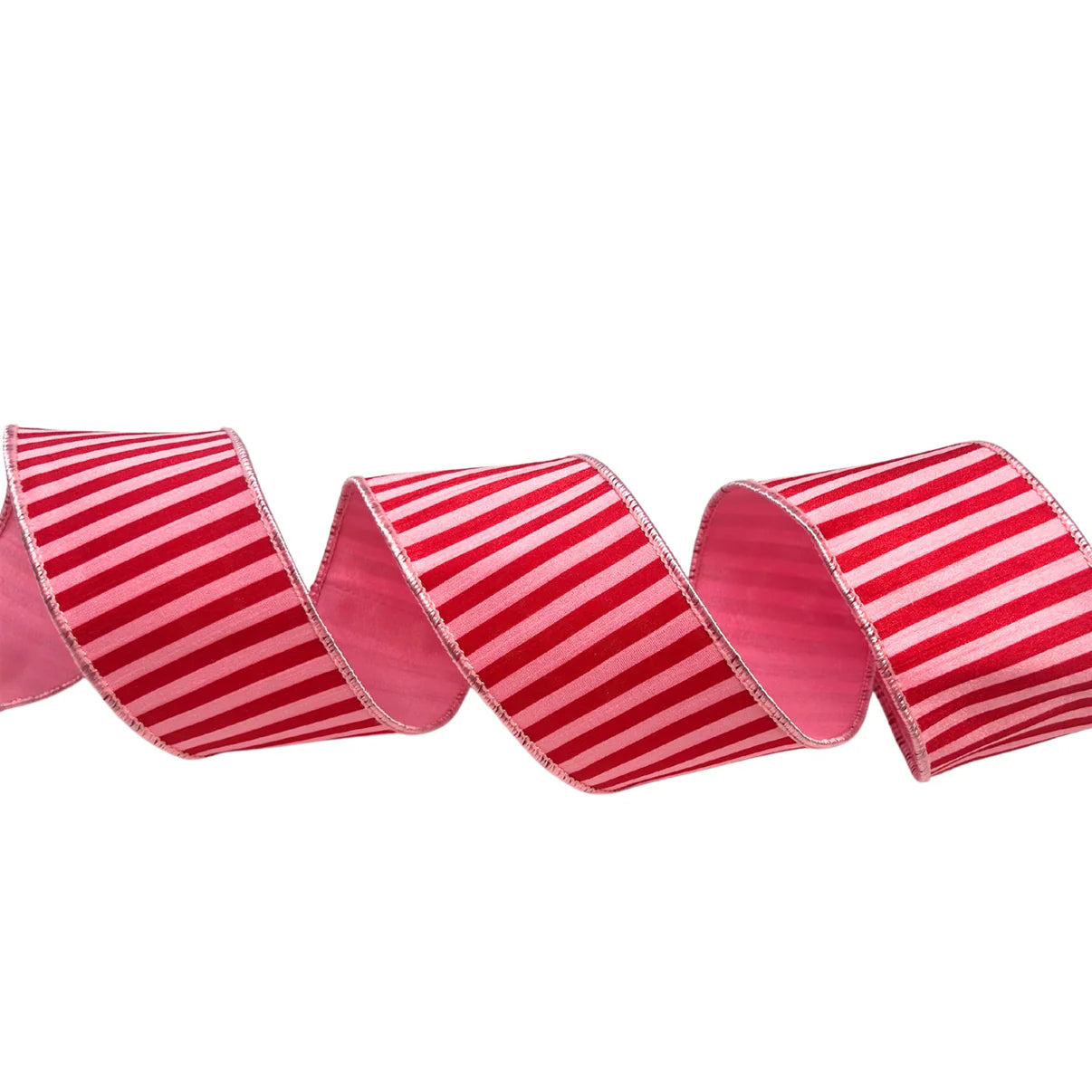 2.5'' X 10 YD Red/Pink Stripe Ribbon