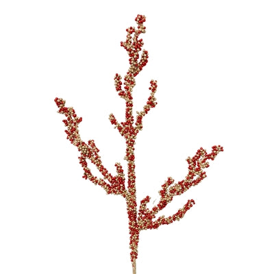 Mixed Glitter Berry Twig - Red 31" - Burlap and Bling Decor