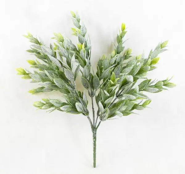 Frosted Ruscuc Bush, 14" Green