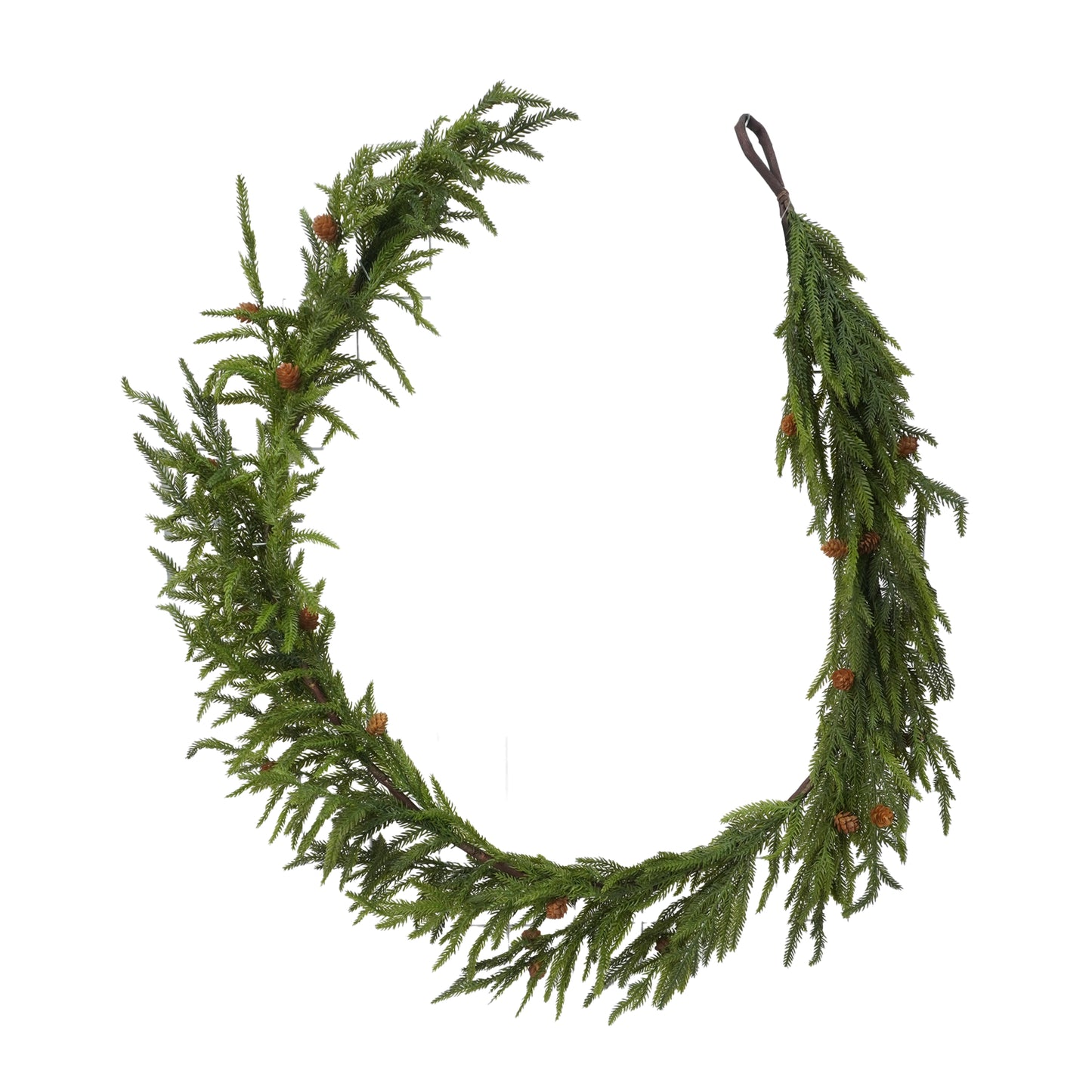Norfolk Pine W/mini Cone Garland, 72"