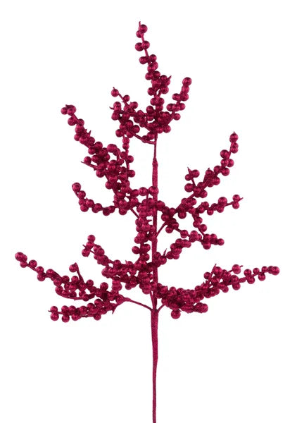 27"L GLITTER BERRY SPRAY HOT PINK - Burlap and Bling Decor