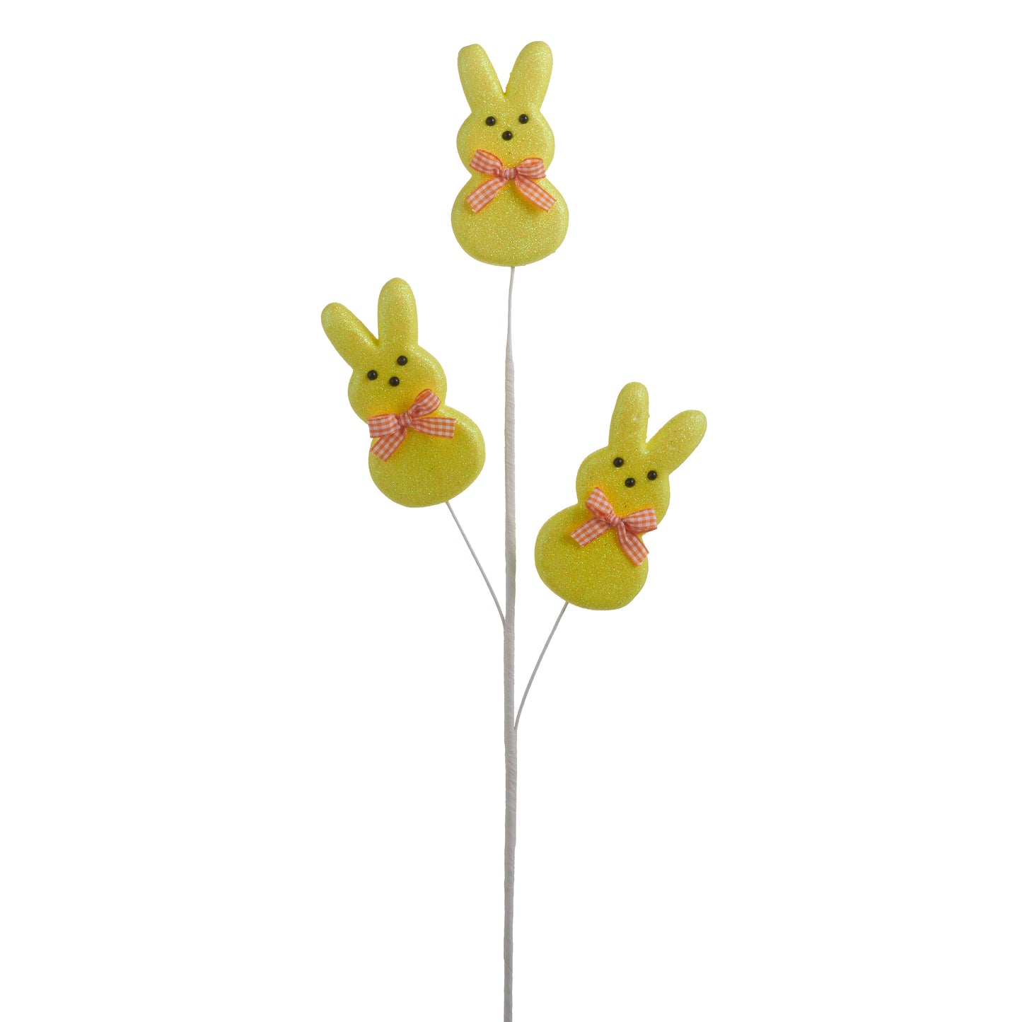 24" YELLOW EASTER BUNNY SPRAY - Burlap and Bling Decor