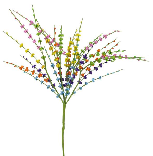 25"L FOAM SPIRAL FLOWER/PIP SPRAY PRPL/YLW/ORG/GRN/BLUE/PNK - Burlap and Bling Decor