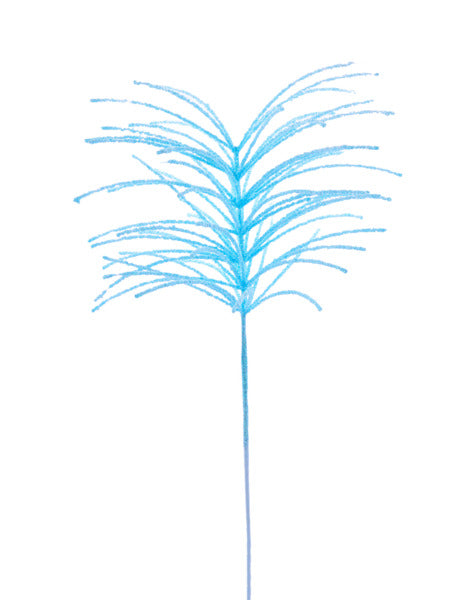26"L GLITTER BEAD SPRAY SOFT BLUE - Burlap and Bling Decor