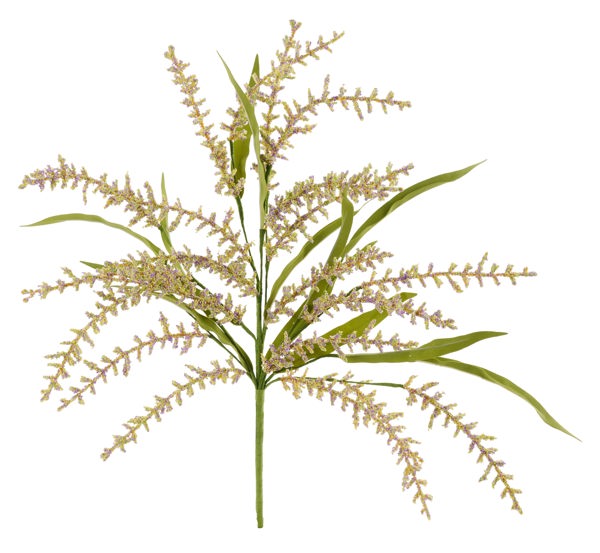 24"L MINI BEAD SPIKE/PAPER GRASS SPRAY YELLOW/LAVENDER/LT GREEN - Burlap and Bling Decor