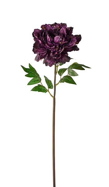 23"L EGGPLANT VELVET PEONY SPRAY