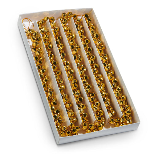 6' Gold Jingle Bell Garland - Burlap and Bling Decor