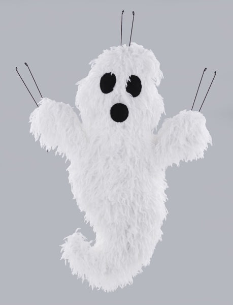 18"H X 12"L FURRY FABRIC GHOST WHITE/BLACK - Burlap and Bling Decor
