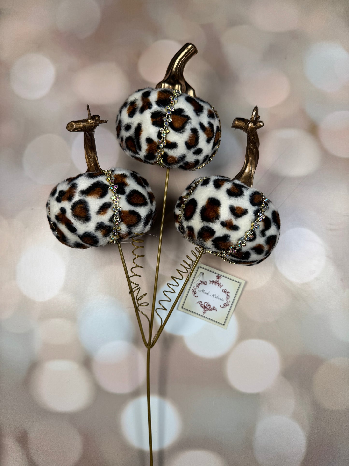 PUMPKIN SPRAY, LEOPARD 22'' - Burlap and Bling Decor