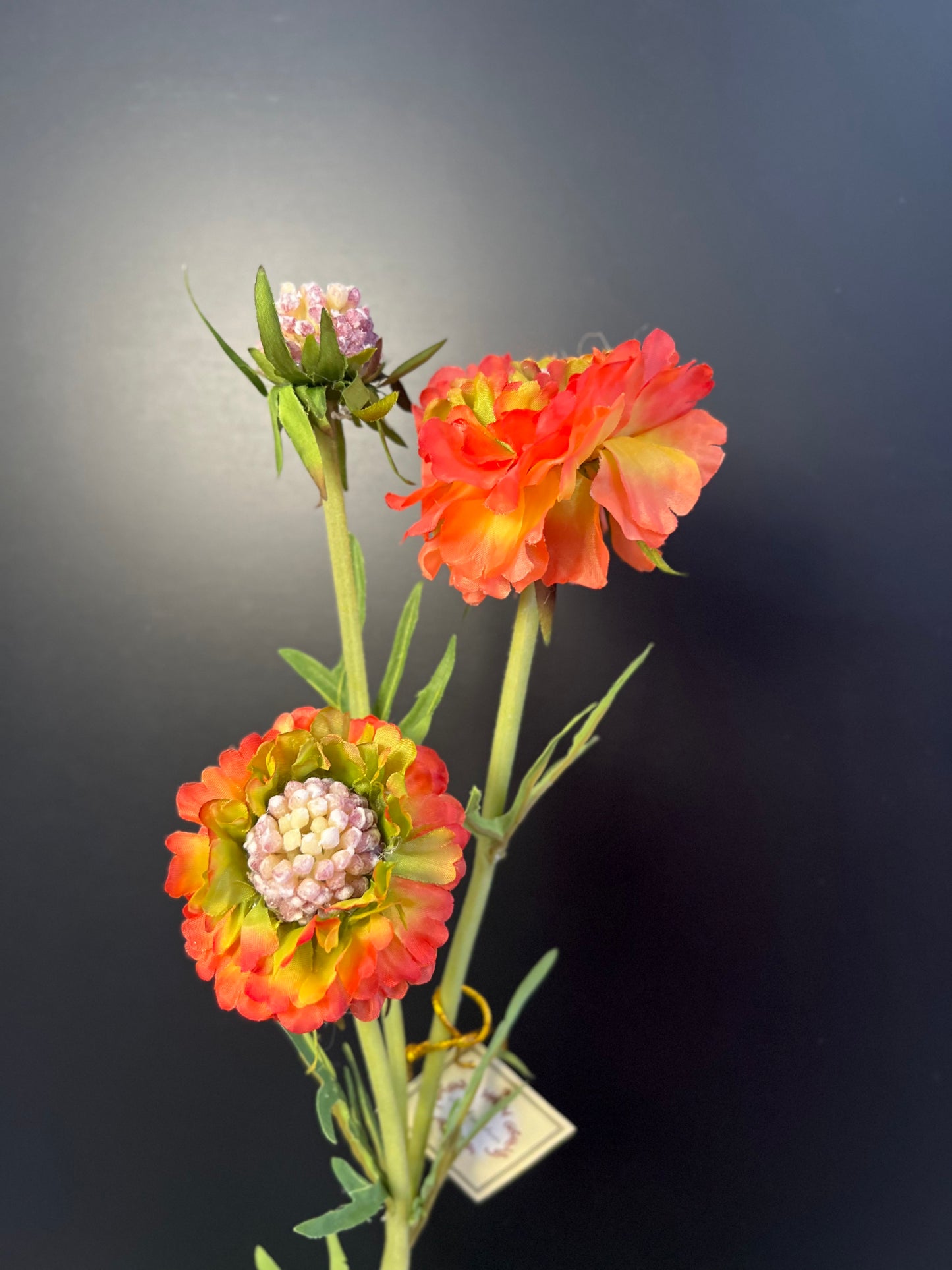 CHERVIL 25.5" Orange - Burlap and Bling Decor