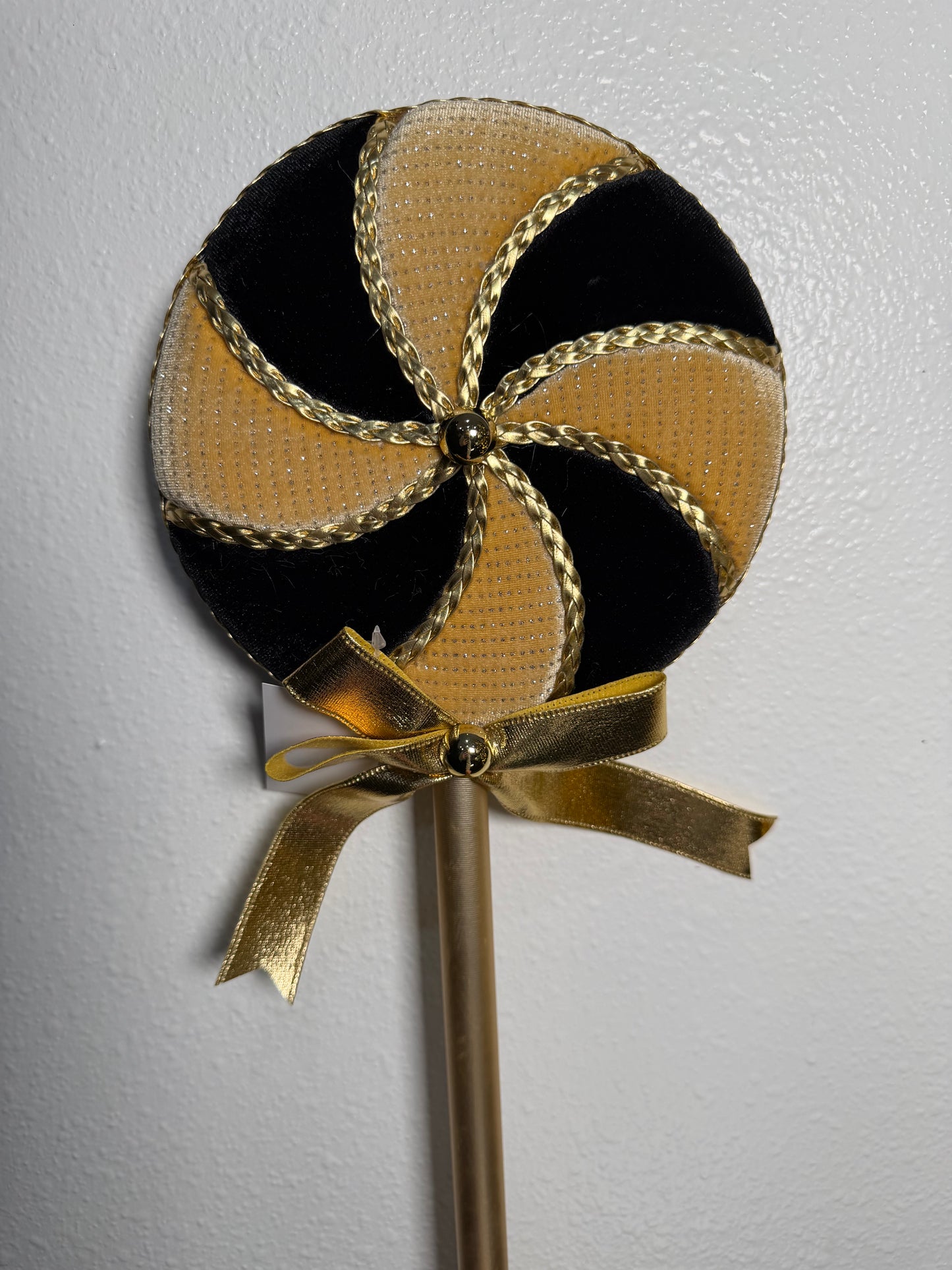 LOLLIPOP PINWHEEL- BROWN/BLACK/GOLD 18 4 50CM