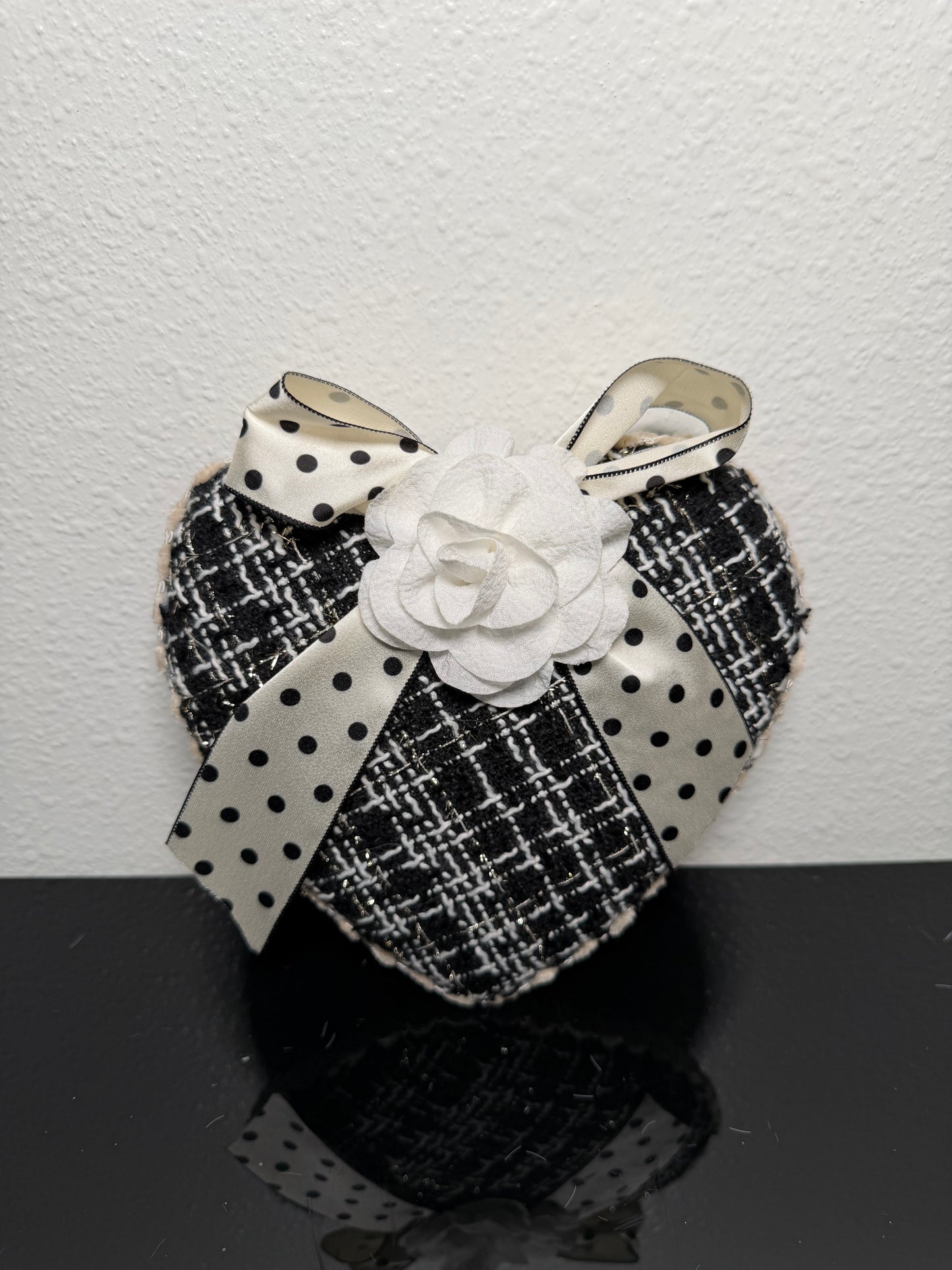 HANGING HEART BLACK 17 18.5 7CM